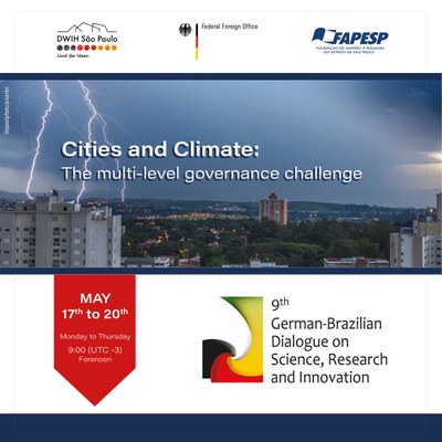 Assessoria de Relações Internacionais convida para a nona edição on-line do Diálogo Brasil-Alemanha que terá como tema “Cities and Climate – The Multi-level Governance Challenge”