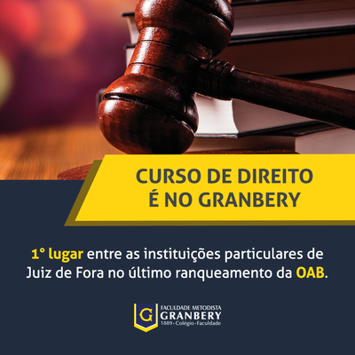 Direito do Granbery é o melhor entre instituições particulares de Juiz de Fora, aponta OAB