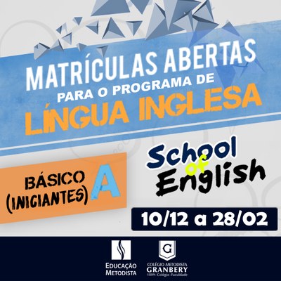 Matrículas do Granbery School Of English estão abertas até 28 de fevereiro