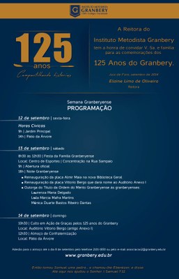 SEMANA GRANBERYENSE COMEMORA OS 125 ANOS DO GRANBERY
